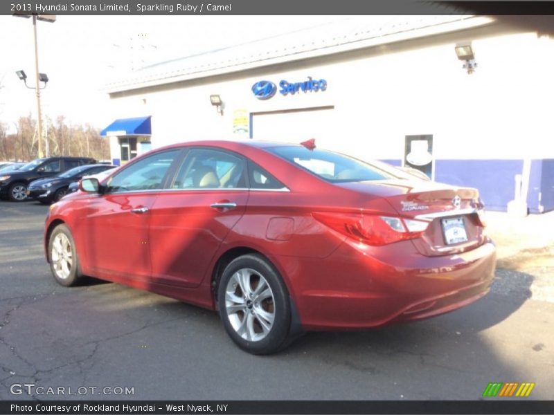 Sparkling Ruby / Camel 2013 Hyundai Sonata Limited