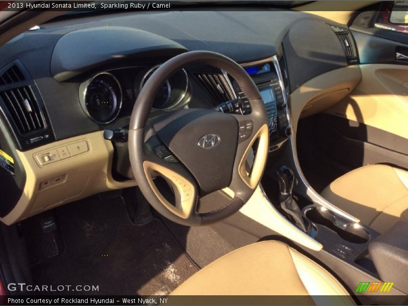 Sparkling Ruby / Camel 2013 Hyundai Sonata Limited