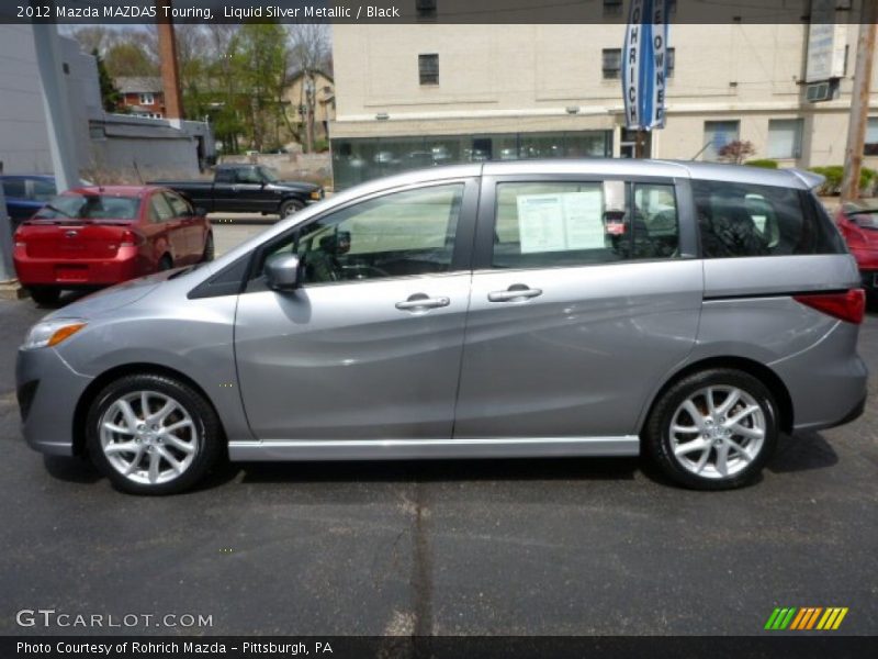 Liquid Silver Metallic / Black 2012 Mazda MAZDA5 Touring
