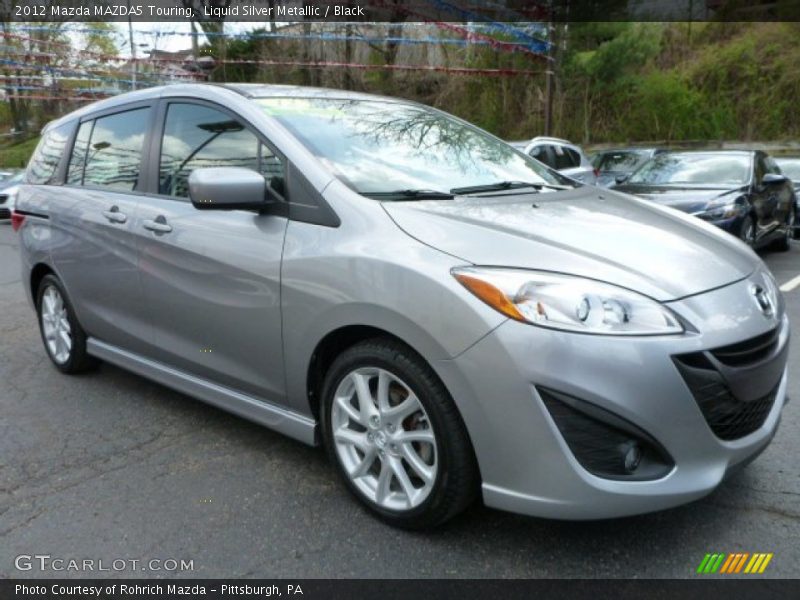Liquid Silver Metallic / Black 2012 Mazda MAZDA5 Touring