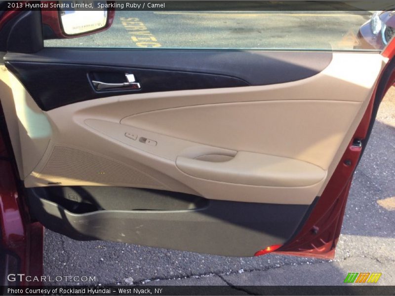 Sparkling Ruby / Camel 2013 Hyundai Sonata Limited