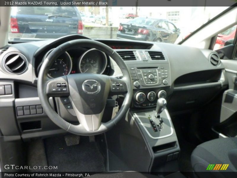 Liquid Silver Metallic / Black 2012 Mazda MAZDA5 Touring