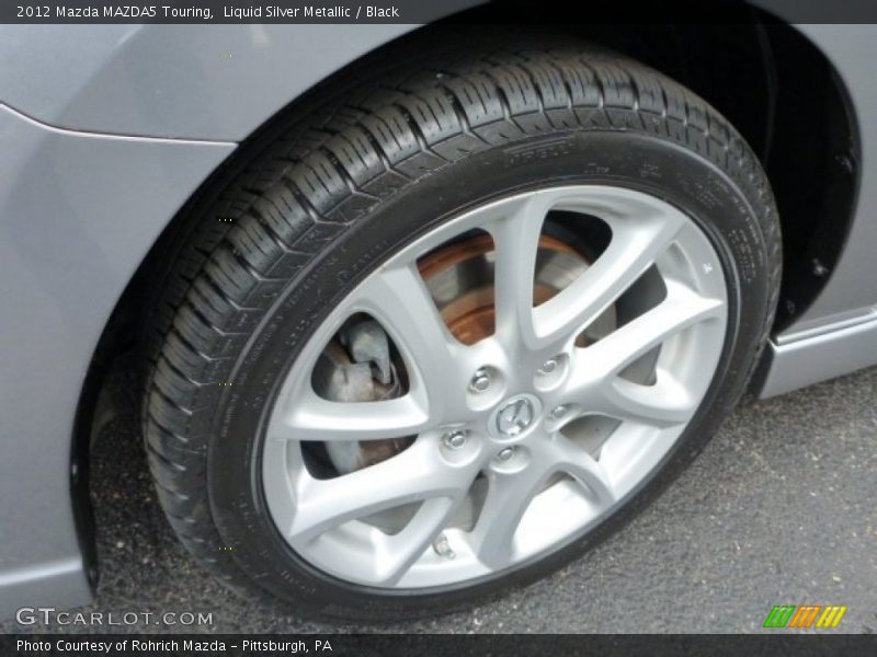 Liquid Silver Metallic / Black 2012 Mazda MAZDA5 Touring