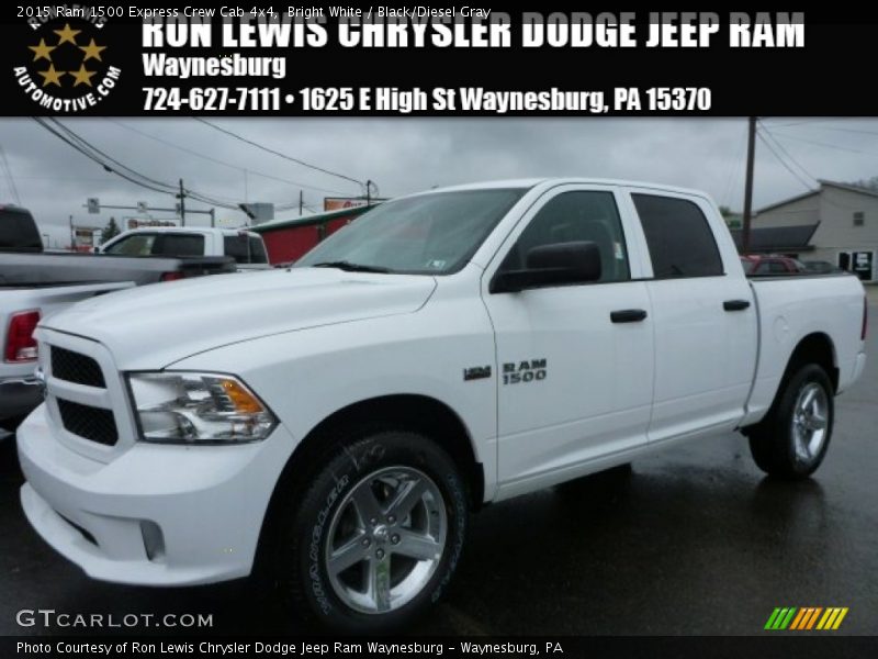 Bright White / Black/Diesel Gray 2015 Ram 1500 Express Crew Cab 4x4