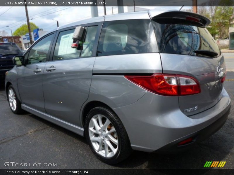 Liquid Silver Metallic / Black 2012 Mazda MAZDA5 Touring