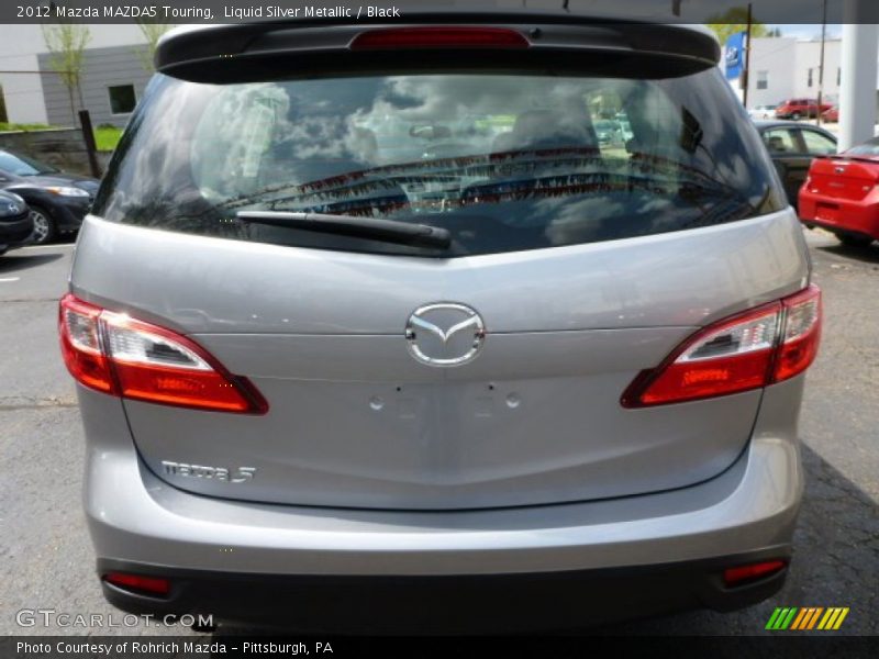 Liquid Silver Metallic / Black 2012 Mazda MAZDA5 Touring