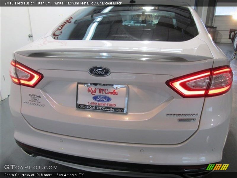 White Platinum Metallic / Charcoal Black 2015 Ford Fusion Titanium