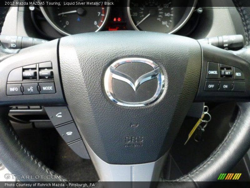 Liquid Silver Metallic / Black 2012 Mazda MAZDA5 Touring