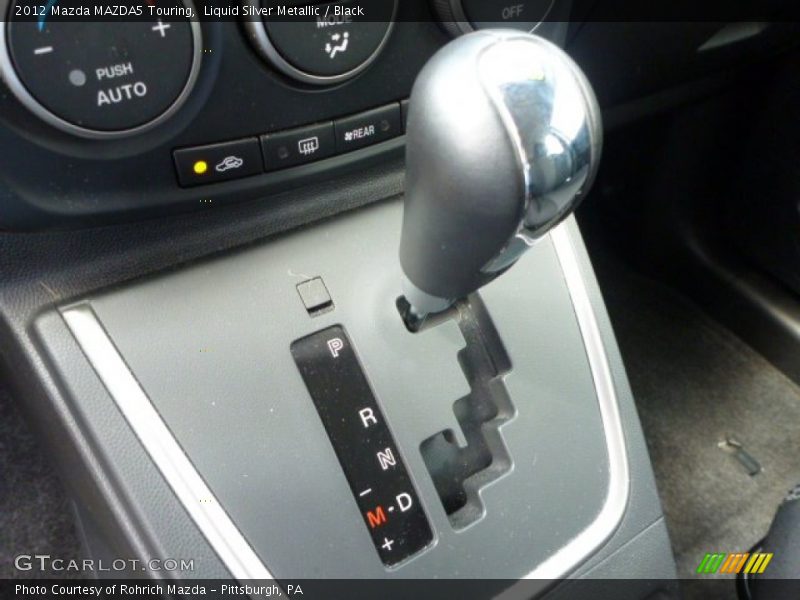 Liquid Silver Metallic / Black 2012 Mazda MAZDA5 Touring