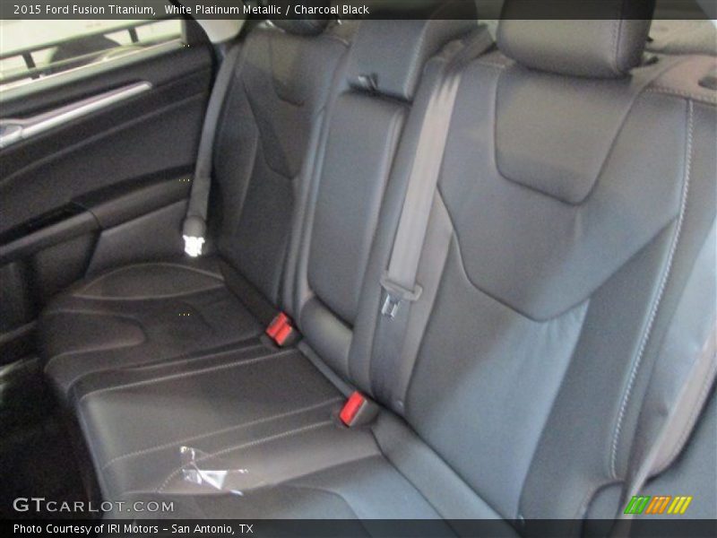 White Platinum Metallic / Charcoal Black 2015 Ford Fusion Titanium