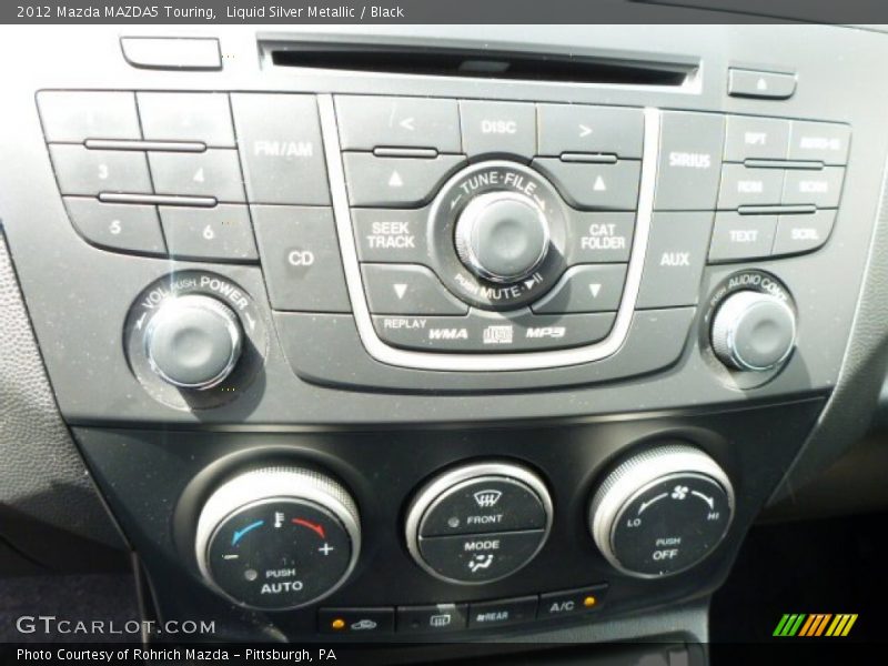 Liquid Silver Metallic / Black 2012 Mazda MAZDA5 Touring