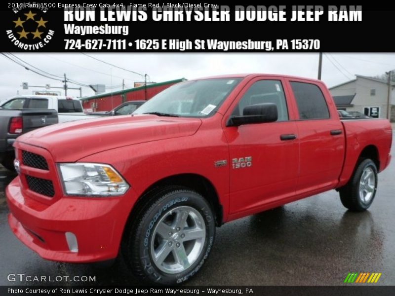 Flame Red / Black/Diesel Gray 2015 Ram 1500 Express Crew Cab 4x4