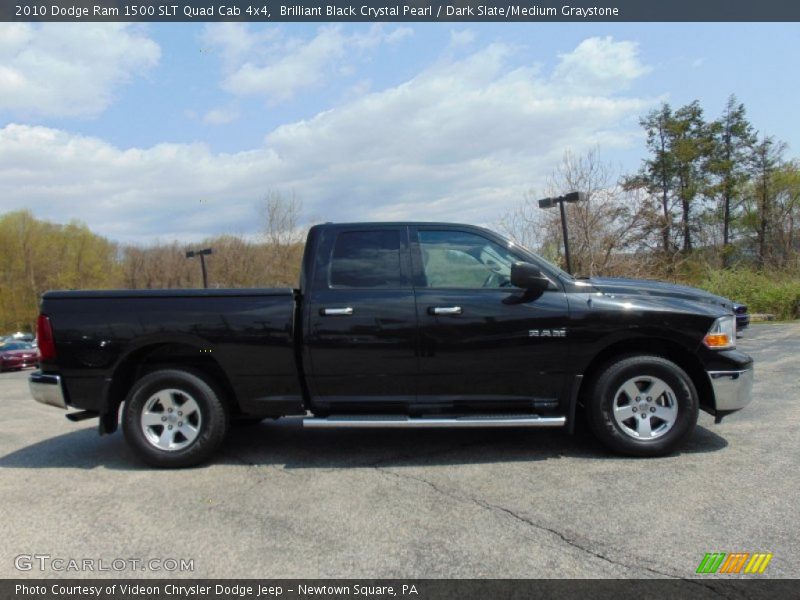 Brilliant Black Crystal Pearl / Dark Slate/Medium Graystone 2010 Dodge Ram 1500 SLT Quad Cab 4x4