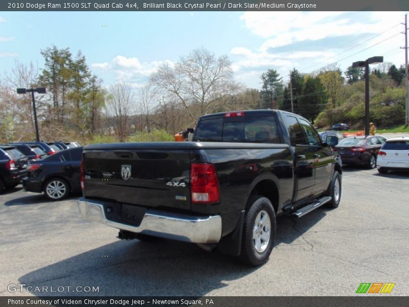 Brilliant Black Crystal Pearl / Dark Slate/Medium Graystone 2010 Dodge Ram 1500 SLT Quad Cab 4x4