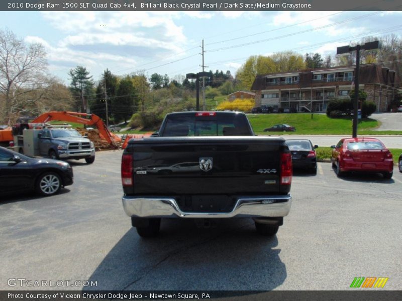Brilliant Black Crystal Pearl / Dark Slate/Medium Graystone 2010 Dodge Ram 1500 SLT Quad Cab 4x4