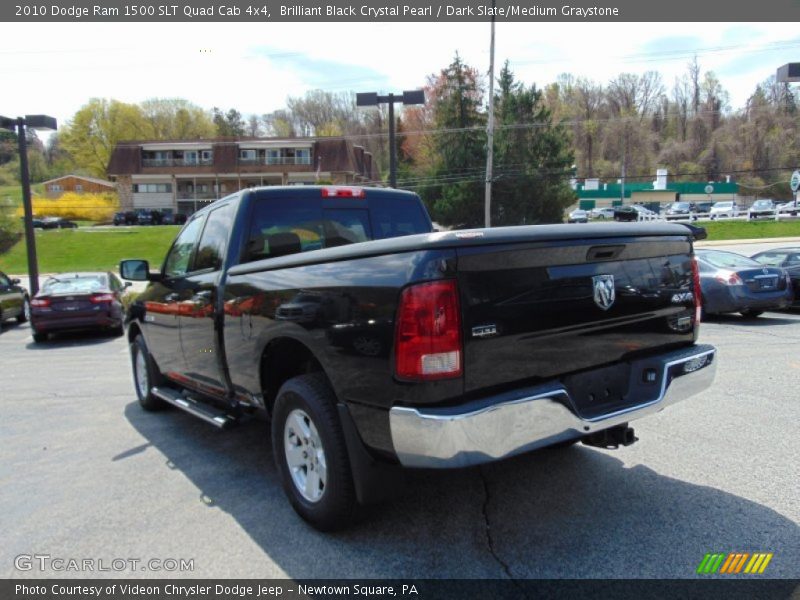 Brilliant Black Crystal Pearl / Dark Slate/Medium Graystone 2010 Dodge Ram 1500 SLT Quad Cab 4x4