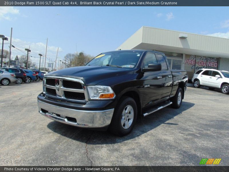 Brilliant Black Crystal Pearl / Dark Slate/Medium Graystone 2010 Dodge Ram 1500 SLT Quad Cab 4x4