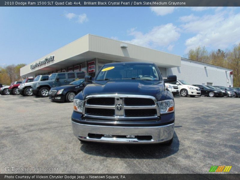 Brilliant Black Crystal Pearl / Dark Slate/Medium Graystone 2010 Dodge Ram 1500 SLT Quad Cab 4x4