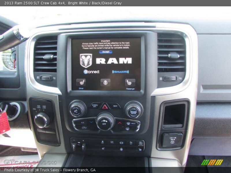 Bright White / Black/Diesel Gray 2013 Ram 2500 SLT Crew Cab 4x4