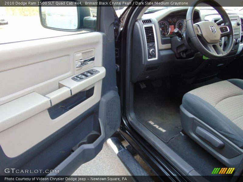 Brilliant Black Crystal Pearl / Dark Slate/Medium Graystone 2010 Dodge Ram 1500 SLT Quad Cab 4x4