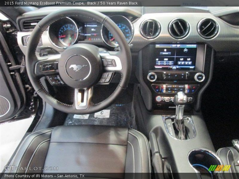 Black / 50 Years Raven Black 2015 Ford Mustang EcoBoost Premium Coupe