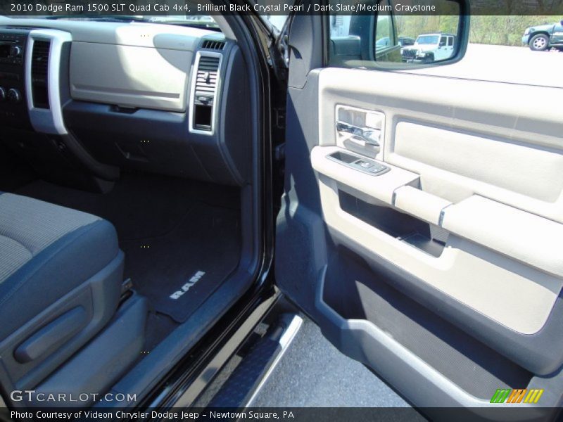 Brilliant Black Crystal Pearl / Dark Slate/Medium Graystone 2010 Dodge Ram 1500 SLT Quad Cab 4x4