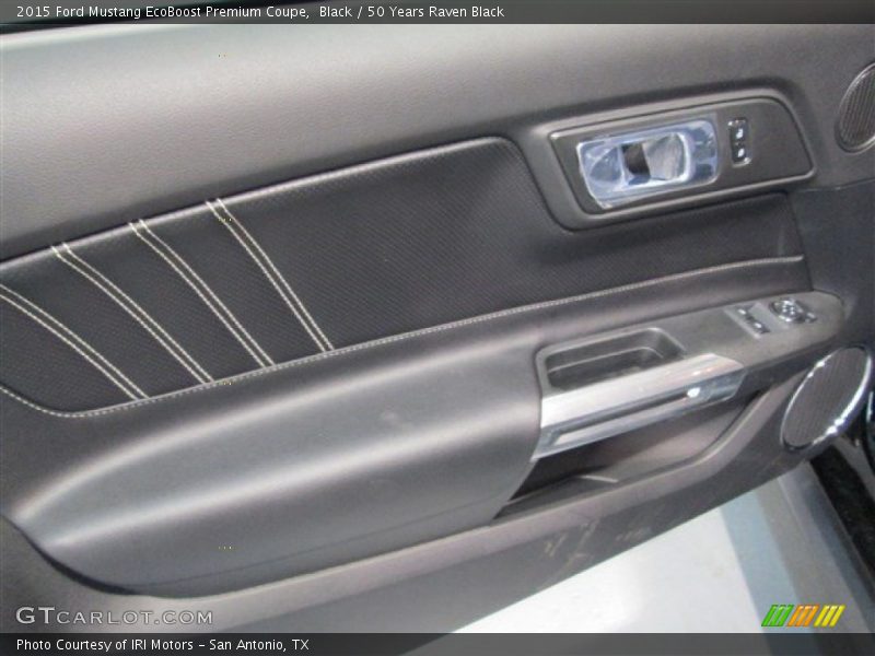 Black / 50 Years Raven Black 2015 Ford Mustang EcoBoost Premium Coupe