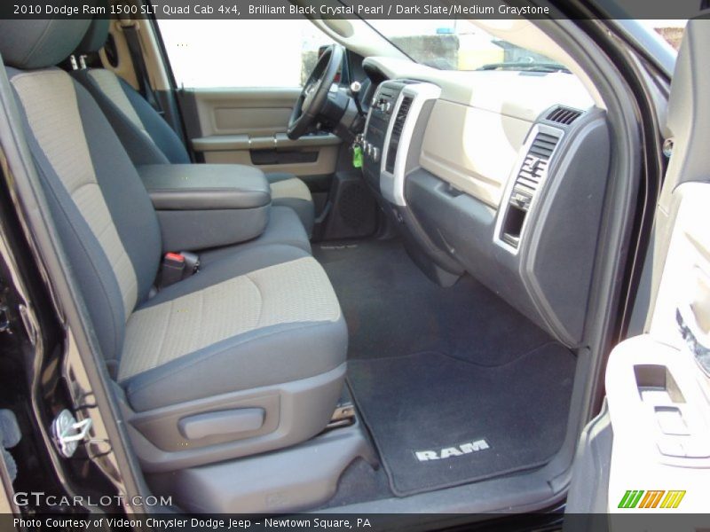 Brilliant Black Crystal Pearl / Dark Slate/Medium Graystone 2010 Dodge Ram 1500 SLT Quad Cab 4x4