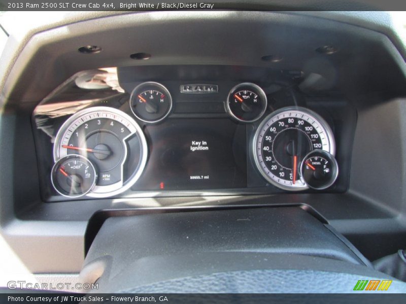 Bright White / Black/Diesel Gray 2013 Ram 2500 SLT Crew Cab 4x4