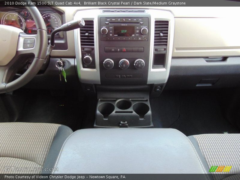 Brilliant Black Crystal Pearl / Dark Slate/Medium Graystone 2010 Dodge Ram 1500 SLT Quad Cab 4x4