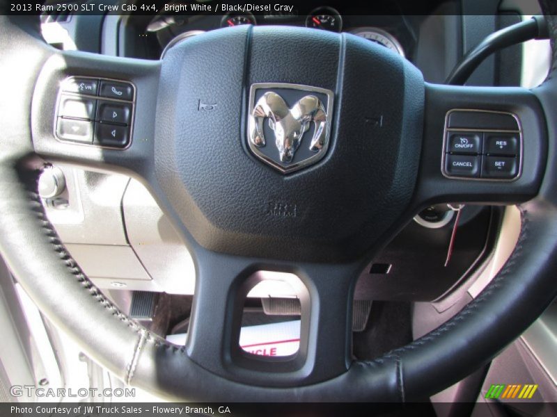 Bright White / Black/Diesel Gray 2013 Ram 2500 SLT Crew Cab 4x4