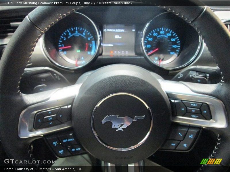 Black / 50 Years Raven Black 2015 Ford Mustang EcoBoost Premium Coupe