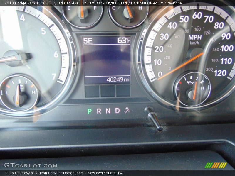 Brilliant Black Crystal Pearl / Dark Slate/Medium Graystone 2010 Dodge Ram 1500 SLT Quad Cab 4x4