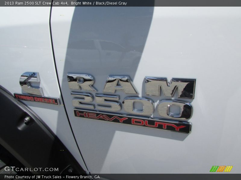 Bright White / Black/Diesel Gray 2013 Ram 2500 SLT Crew Cab 4x4