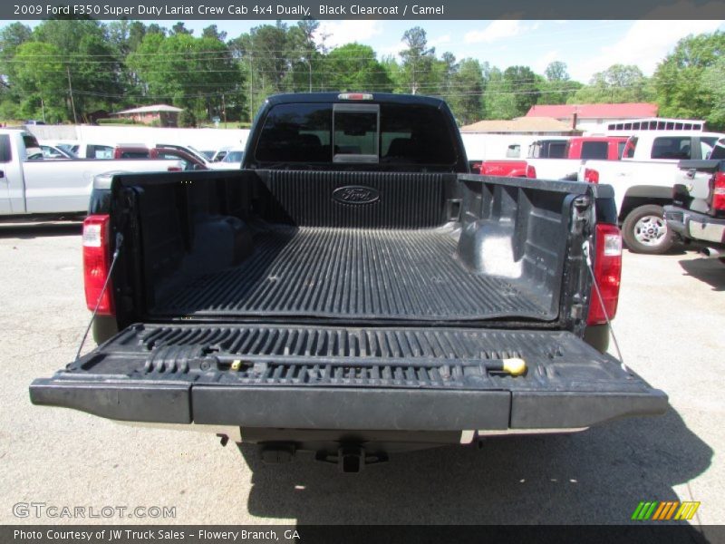 Black Clearcoat / Camel 2009 Ford F350 Super Duty Lariat Crew Cab 4x4 Dually