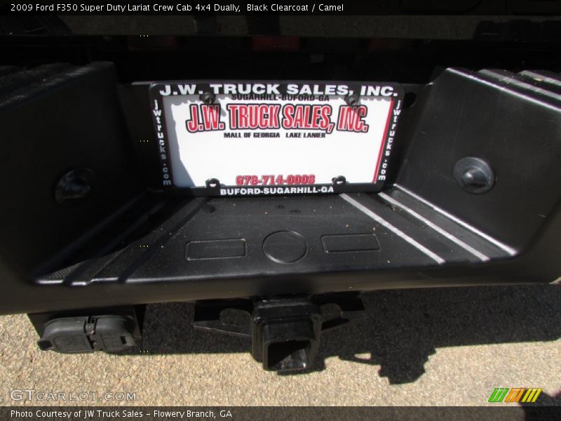Black Clearcoat / Camel 2009 Ford F350 Super Duty Lariat Crew Cab 4x4 Dually
