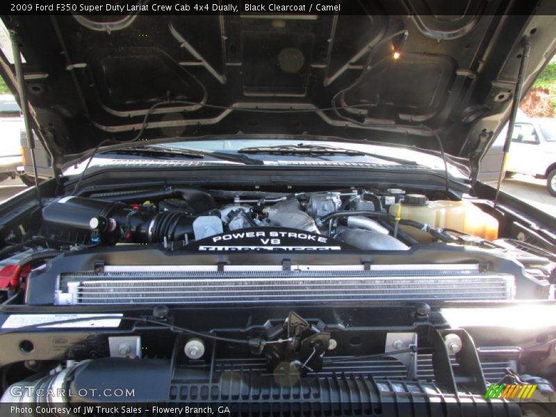 Black Clearcoat / Camel 2009 Ford F350 Super Duty Lariat Crew Cab 4x4 Dually