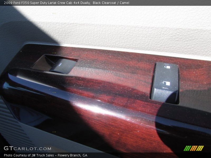 Black Clearcoat / Camel 2009 Ford F350 Super Duty Lariat Crew Cab 4x4 Dually