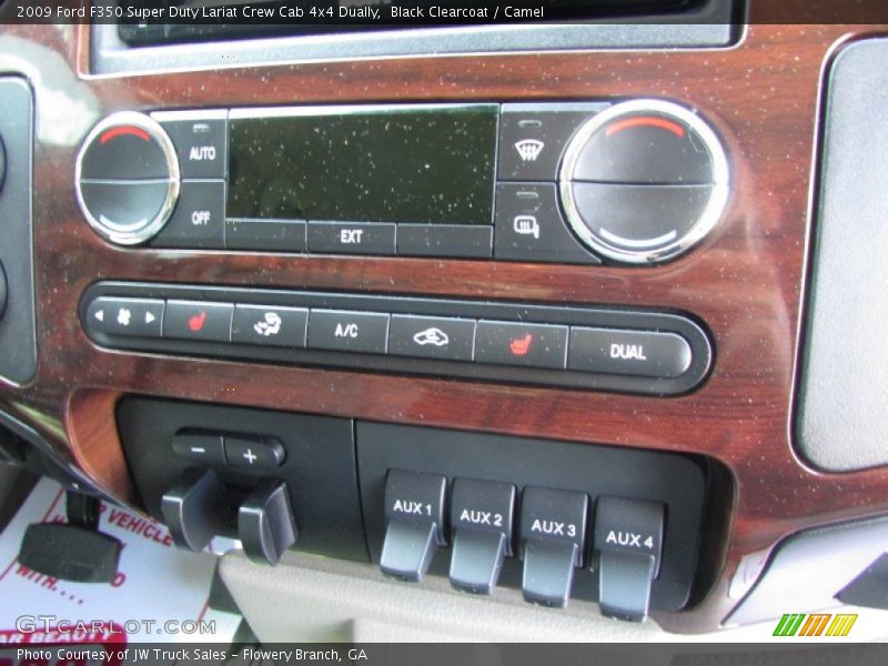 Black Clearcoat / Camel 2009 Ford F350 Super Duty Lariat Crew Cab 4x4 Dually