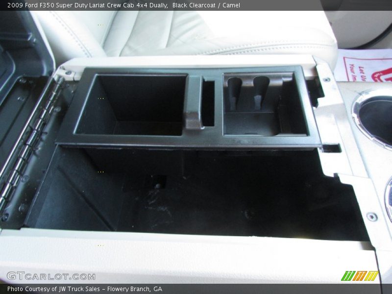 Black Clearcoat / Camel 2009 Ford F350 Super Duty Lariat Crew Cab 4x4 Dually