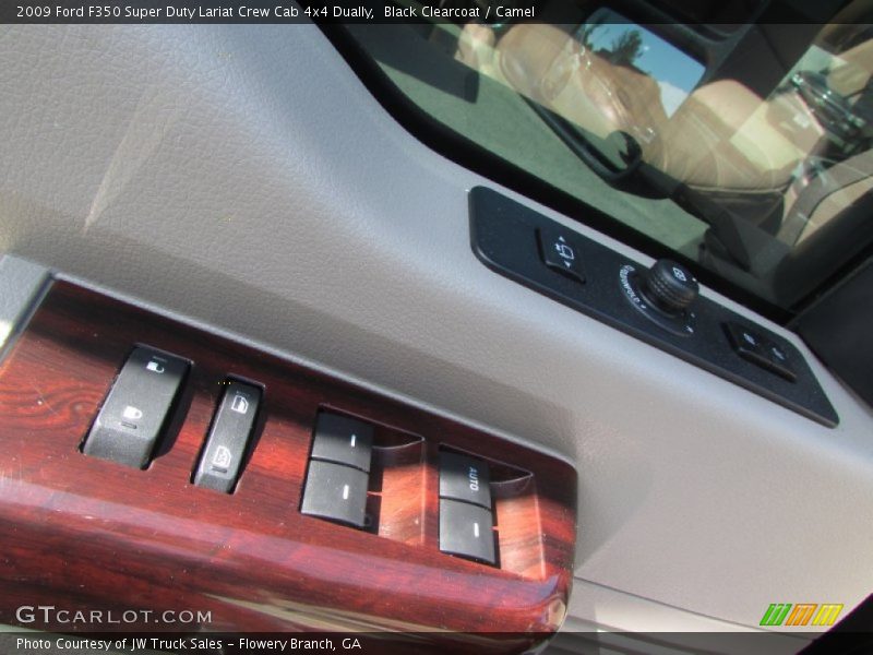 Black Clearcoat / Camel 2009 Ford F350 Super Duty Lariat Crew Cab 4x4 Dually