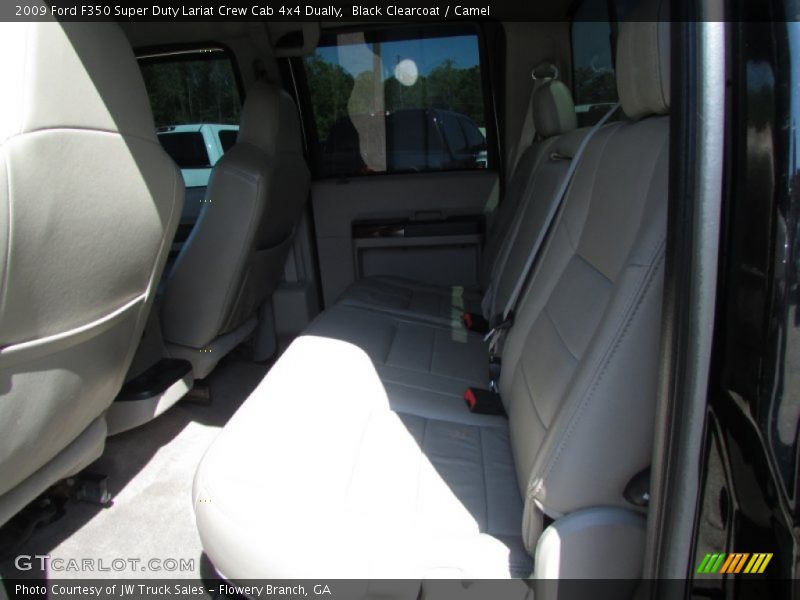 Black Clearcoat / Camel 2009 Ford F350 Super Duty Lariat Crew Cab 4x4 Dually