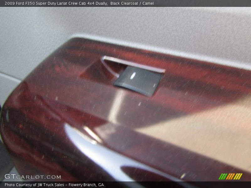 Black Clearcoat / Camel 2009 Ford F350 Super Duty Lariat Crew Cab 4x4 Dually