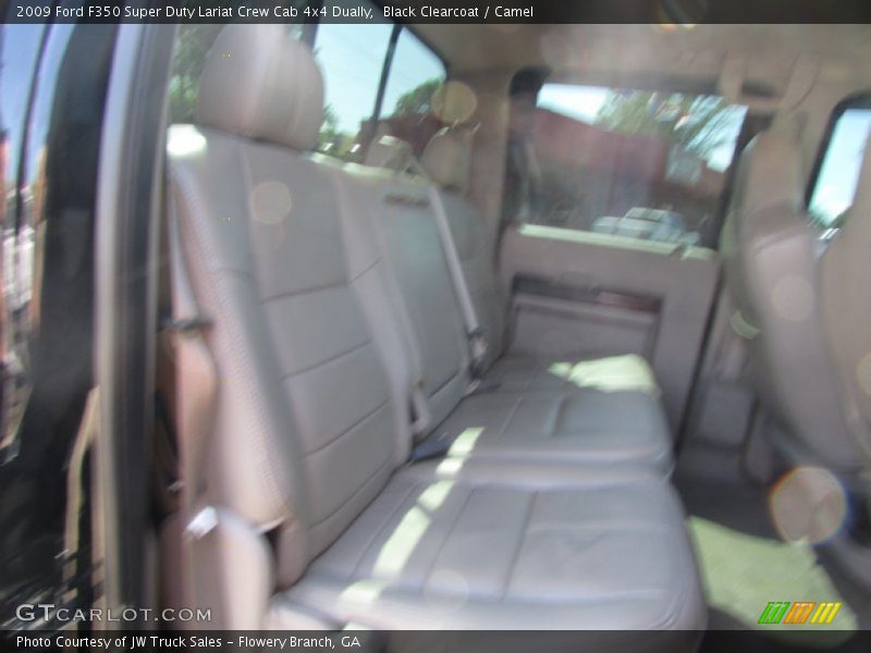 Black Clearcoat / Camel 2009 Ford F350 Super Duty Lariat Crew Cab 4x4 Dually