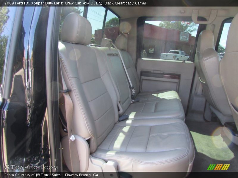 Black Clearcoat / Camel 2009 Ford F350 Super Duty Lariat Crew Cab 4x4 Dually