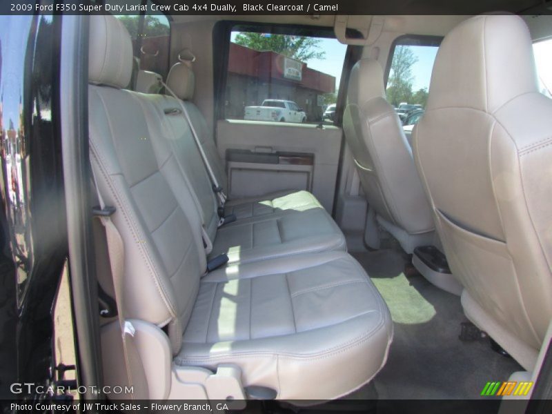 Black Clearcoat / Camel 2009 Ford F350 Super Duty Lariat Crew Cab 4x4 Dually