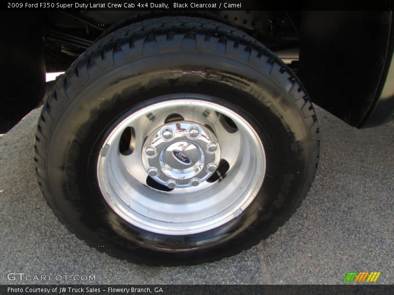 Black Clearcoat / Camel 2009 Ford F350 Super Duty Lariat Crew Cab 4x4 Dually