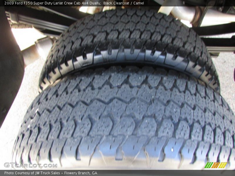 Black Clearcoat / Camel 2009 Ford F350 Super Duty Lariat Crew Cab 4x4 Dually