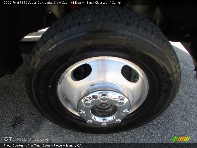 Black Clearcoat / Camel 2009 Ford F350 Super Duty Lariat Crew Cab 4x4 Dually