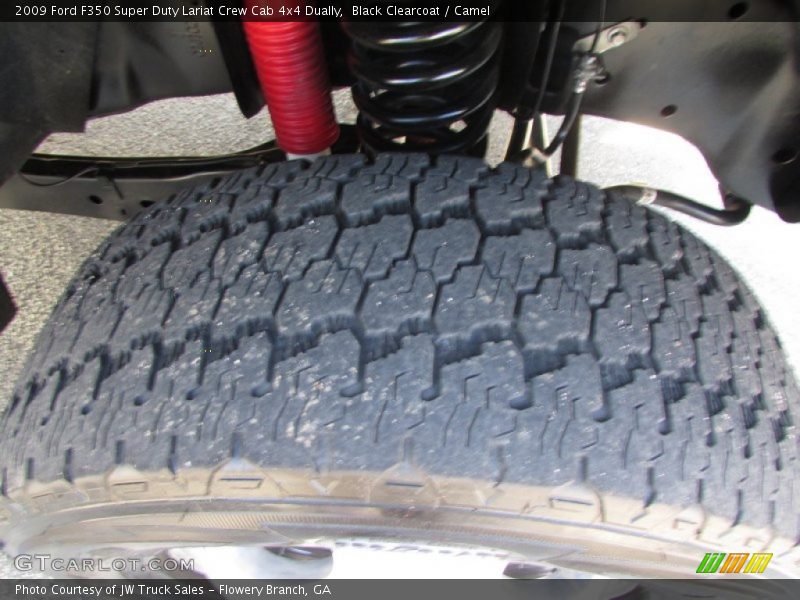 Black Clearcoat / Camel 2009 Ford F350 Super Duty Lariat Crew Cab 4x4 Dually